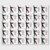 ゾンビクリスマスカッコいいカスタムホラーホリデイ ラッピングペーパー (フラット)