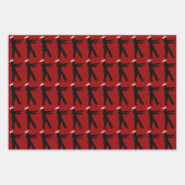 ゾンビクリスマスレッドおもしろいホリデイ ラッピングペーパーシート (正面3)