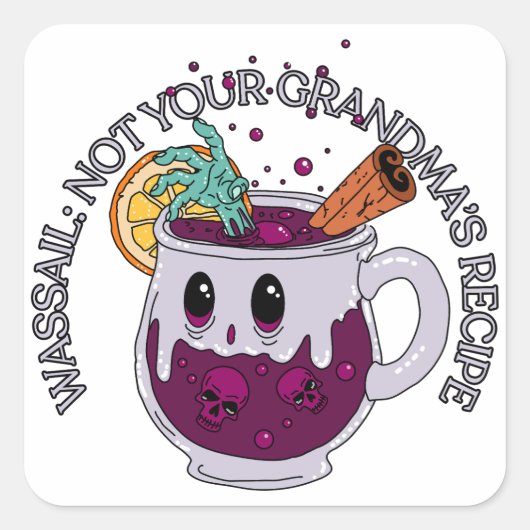 ゾンビクリスマスワセイル スクエアシール (正面)