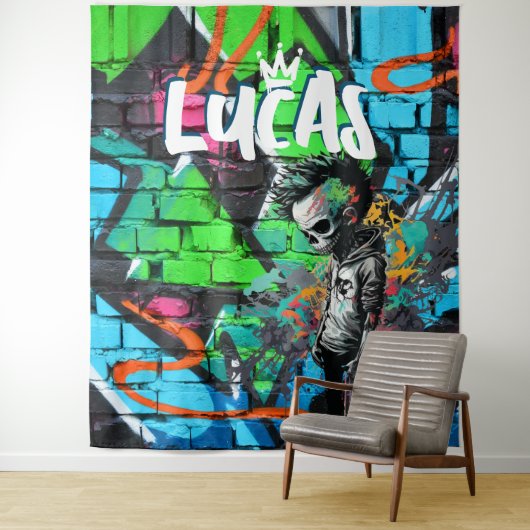 ゾンビグラフィティルームデコールモノグラムタペストリー タペストリー (インサイチュ)