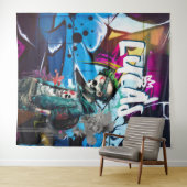 ゾンビグラフィティルームデコールモノグラム タペストリー (インサイチュ(横))
