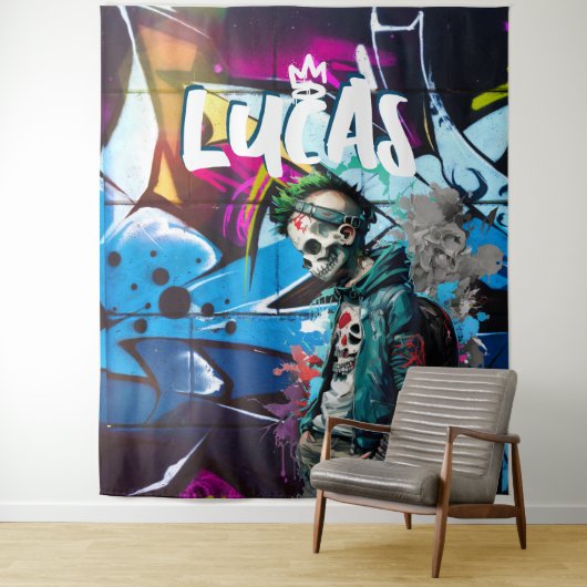 ゾンビグラフィティルームデコールモノグラム タペストリー (インサイチュ)