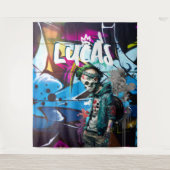 ゾンビグラフィティルームデコールモノグラム タペストリー (正面)