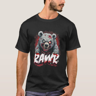 ゾンビグリズリー、クリーピー・ディストピアのアンデッドグマ Tシャツ