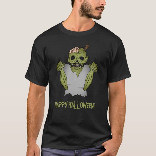 ゾンビグリーンアンデッドハロウィーン Tシャツ (正面)
