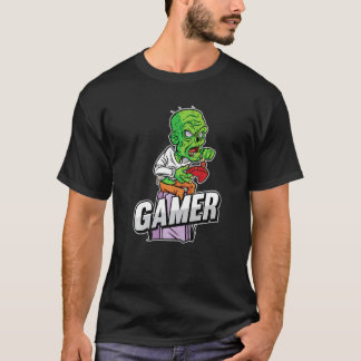ゾンビゲーマーなまけものハロウィンコスチューム クールビデオゲーム Tシャツ