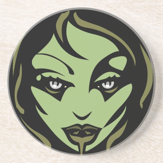 ゾンビコースターキュートハロウィンゾンビガールデコール コースター (正面)