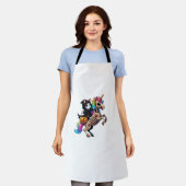 ゾンビコーンキャットハロウィーングリムリーパー エプロン (着用した状態)