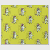 ゾンビコーンゾンビユニコーンハロウィンギフト ラッピングペーパー (フラット)