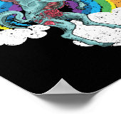 ゾンビコーンゾンビユニコーンラバーハロウィーン動物 ポスター (角)