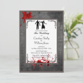 ゾンビゴシックエレガントウェディング招待状 招待状 (スタンド正面)