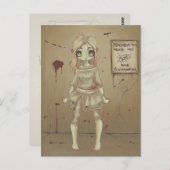 ゾンビゴシックガールカワイイ完全に死んでいなハガキ大目 ポストカード (正面/裏面)