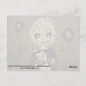 ゾンビゴシックガールカワイイ完全に死んでいなハガキ猫 ポストカード (裏面)