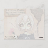 ゾンビゴシックガールカワイハガキ完全に死んでいな脳 ポストカード (裏面)