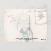 ゾンビゴシック女の子の脳甘い ポストカード (裏面)