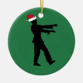 ゾンビサンタクリおもしろいスマス セラミックオーナメント