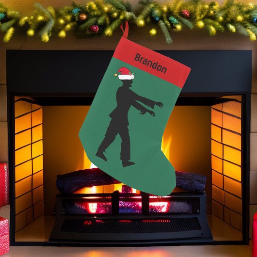 ゾンビサンタハットホラー映画カスタム スモールクリスマスストッキング