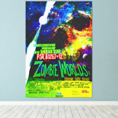 ゾンビザスター完全に死んでいなグリーン キャンバスプリント (インサイチュ (ウッドフロア))