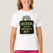 ゾンビシスター・オブ・ザ・バースデー・ボーイ可笑いモンスター Tシャツ (正面)