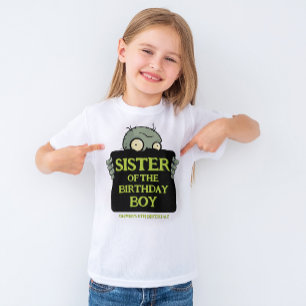 ゾンビシスター・オブ・ザ・バースデー・ボーイ可笑いモンスター Tシャツ