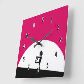 ゾンビシルエット（満月） スクエア壁時計 (傾斜)