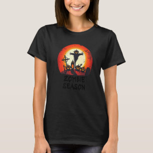 ゾンビシーズンムーンライト怖い墓地キッズボーイズA Tシャツ