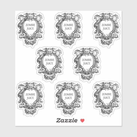ゾンビジュースHalloween 1.5インチx 2インチシール シール (シート)