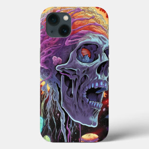ゾンビスカルクリーチャーSFホラーアート iPhone 13ケース