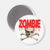 ゾンビスカルレッド マグネット (正面/裏面)