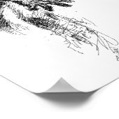 ゾンビスケッチポスタープリント ポスター (角)