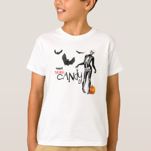 ゾンビスケルトンとこうもりハロウィーン Tシャツ