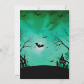 ゾンビスケルトンのハロウィンパーティー招待状（大人向け） 招待状 (裏面)