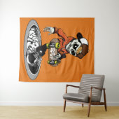ゾンビスケーターカスタムカラータペストリー タペストリー (インサイチュ(横))