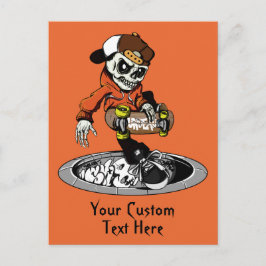 ゾンビスケーターカスタム文字&カラーポストカード ポストカード