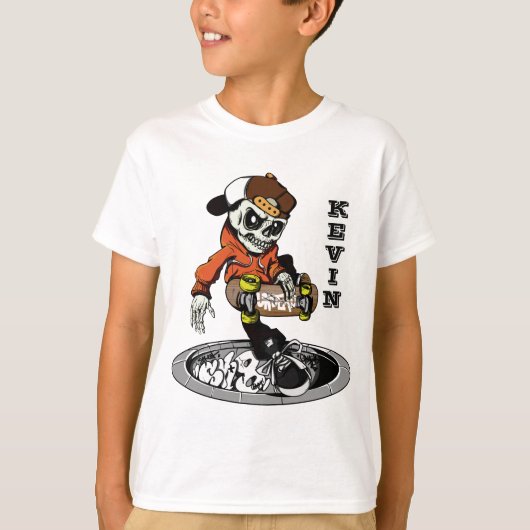 ゾンビスケーター名前をカスタムするシャツ&ジャケット Tシャツ (正面)