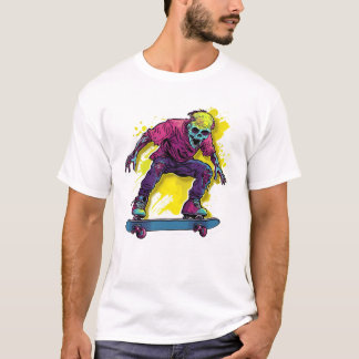 ゾンビスケートで滑るスケート Tシャツ