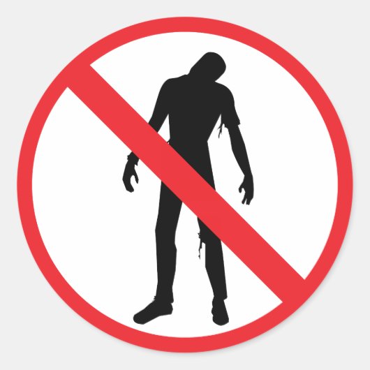 ゾンビステッカー ラウンドシール (正面)