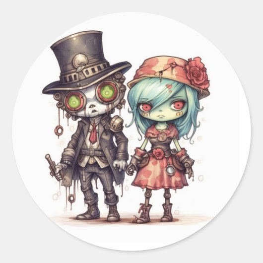 ゾンビステッカー ラウンドシール (正面)