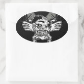 ゾンビステッカー 楕円形シール (バッグ)