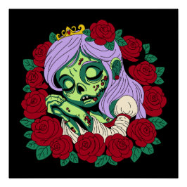 ゾンビスリーピング美しい ポスター