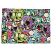 ゾンビズパターンハロウィーン ラージペーパーバッグ (裏面)