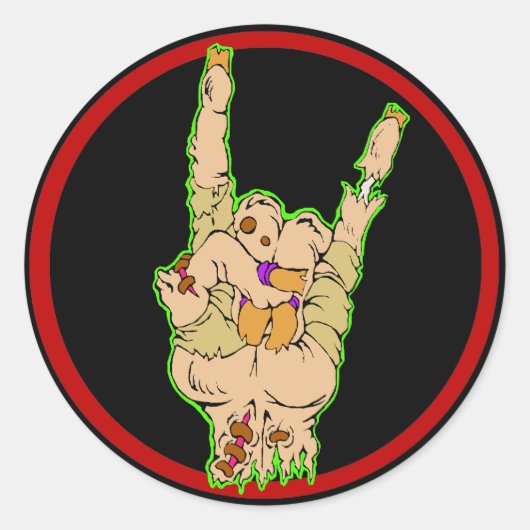 ゾンビズロックステッカー(旧バージョン) ラウンドシール (正面)