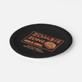 ゾンビゾーンの脳はまだ考えの ペーパープレート (アングル)