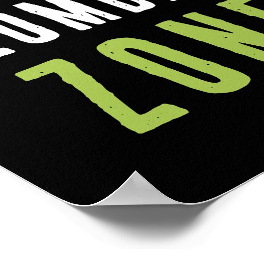 ゾンビゾーン警告標識 | ハローウィンパーティ警告 ポスター (角)