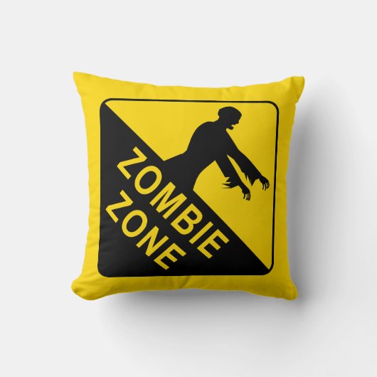 ゾンビゾーン、警告標識 クッション (正面)