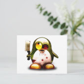 ゾンビタックス(Linux Tux) ポストカード (スタンド正面)