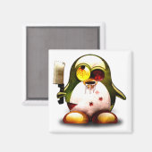 ゾンビタックス(Linux Tux) マグネット (正面/裏面)