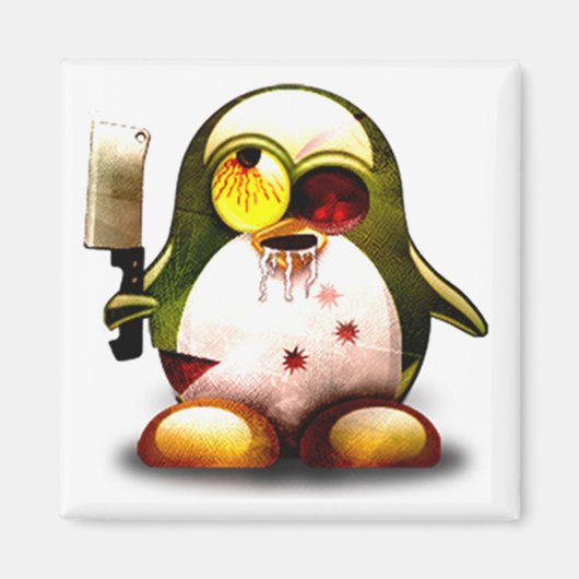 ゾンビタックス(Linux Tux) マグネット (正面)
