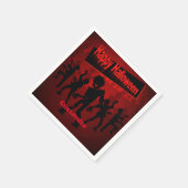 ゾンビダンスパーティーハッピーハローウィン スタンダードカクテルナプキン (角)