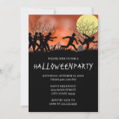 ゾンビチェイス ハロウィンパーティー招待状 招待状 (正面)